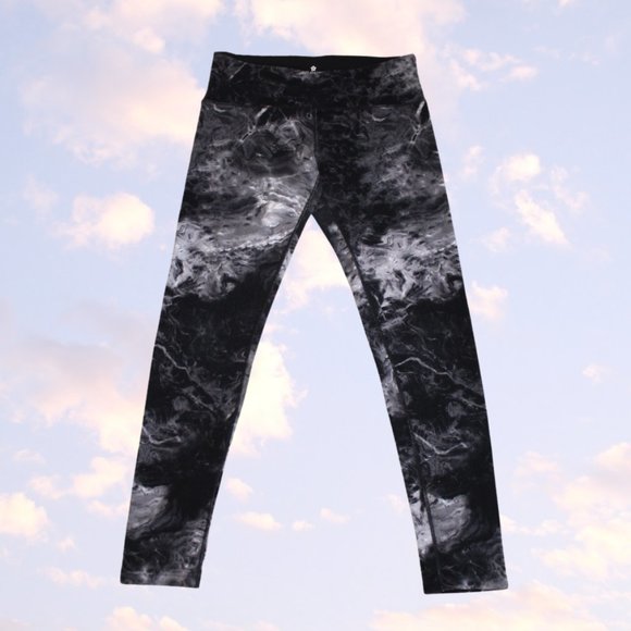 Marble Pattern Athletic Leggings - Picture 1 of 2